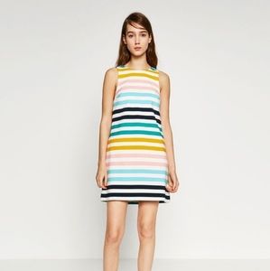 Zara Trafaluc Multicolor Striped Mini Casual Dress